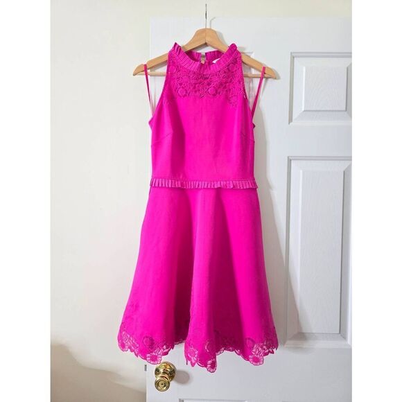 Ted Baker Zaffron Embroidered Pink Dress Size 1 (US 4) - Picture 3 of 12